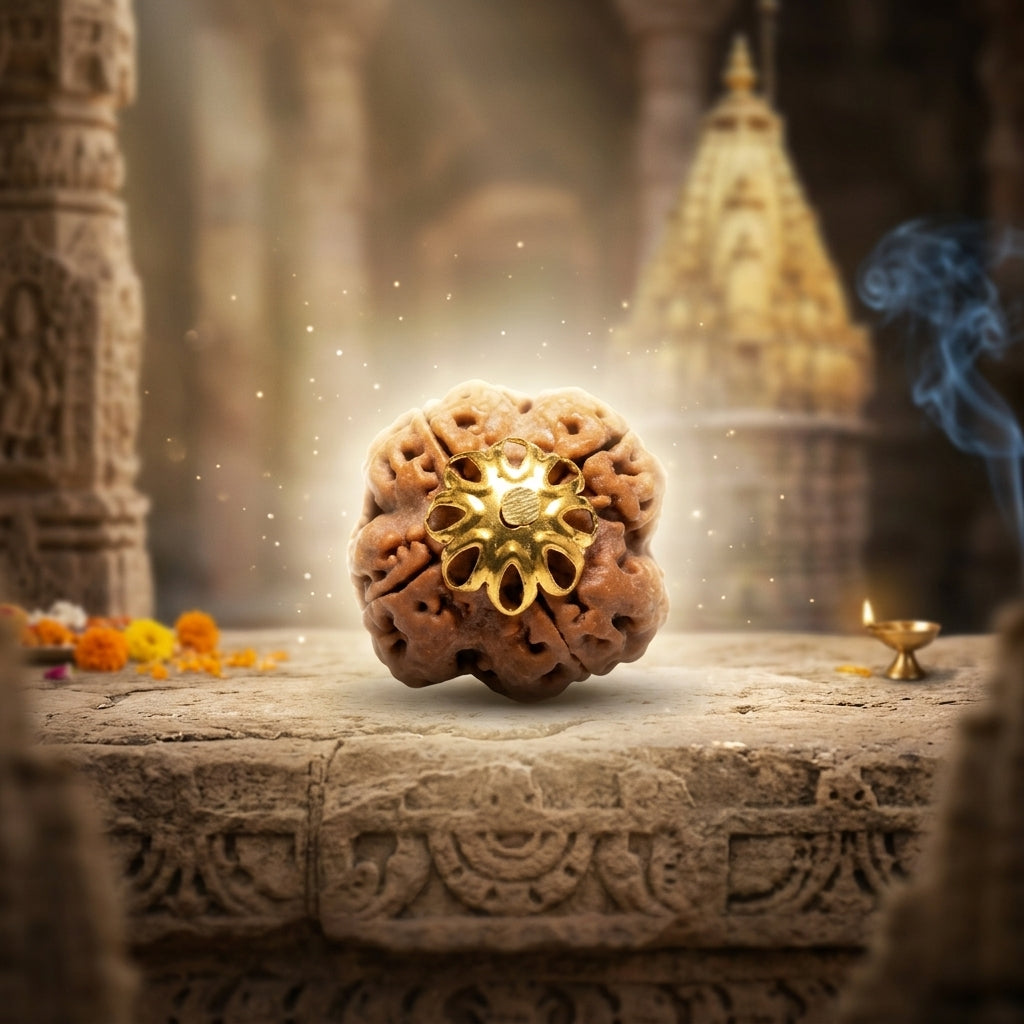 Nepal Origin 4 Mukhi Rudraksha - 17mm to 22mm