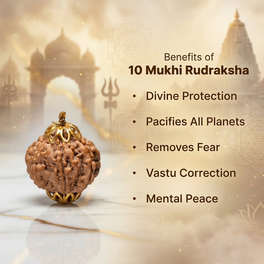 Nepal Origin 10 Mukhi Rudraksha - 17mm to 22mm