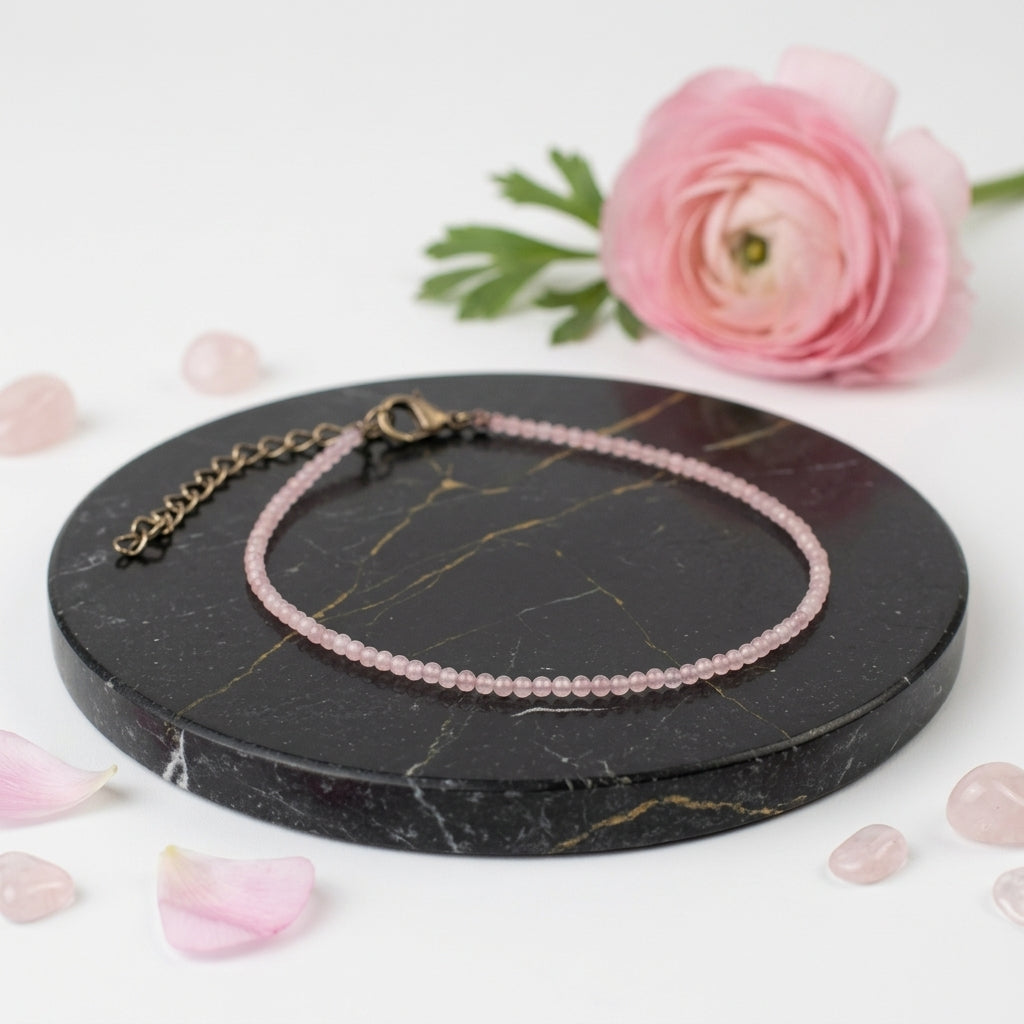 Rose Quartz Anklet