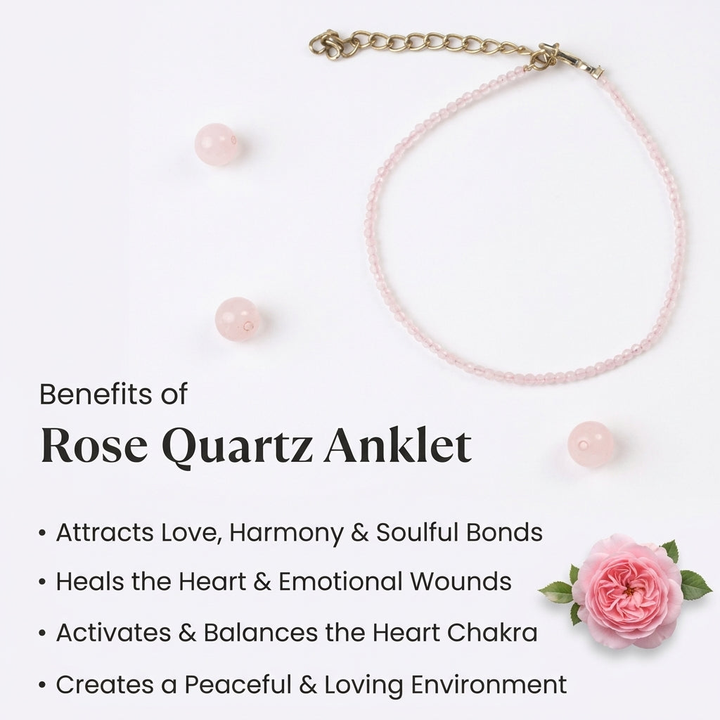 Rose Quartz Anklet