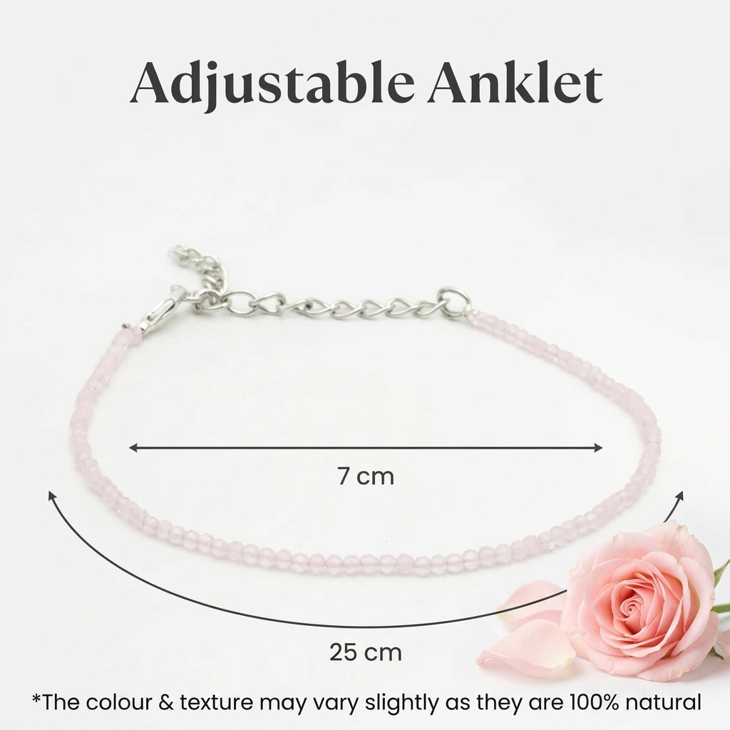 Rose Quartz Anklet