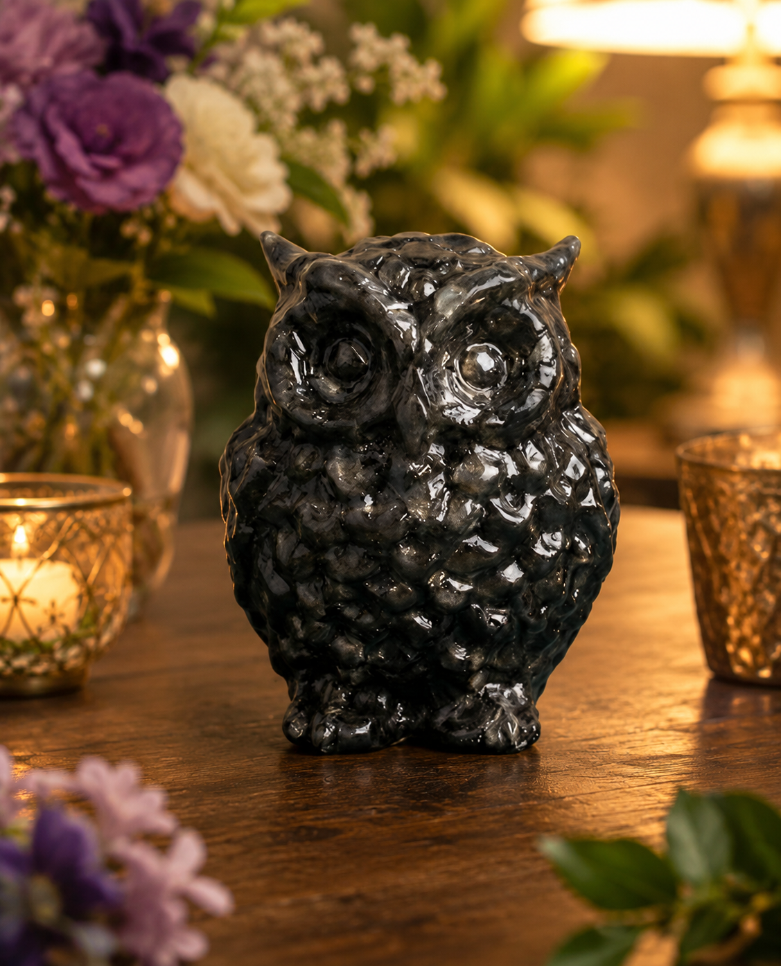 Raw Pyrite Owl Small