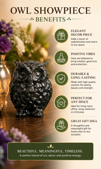 Raw Pyrite Owl Small