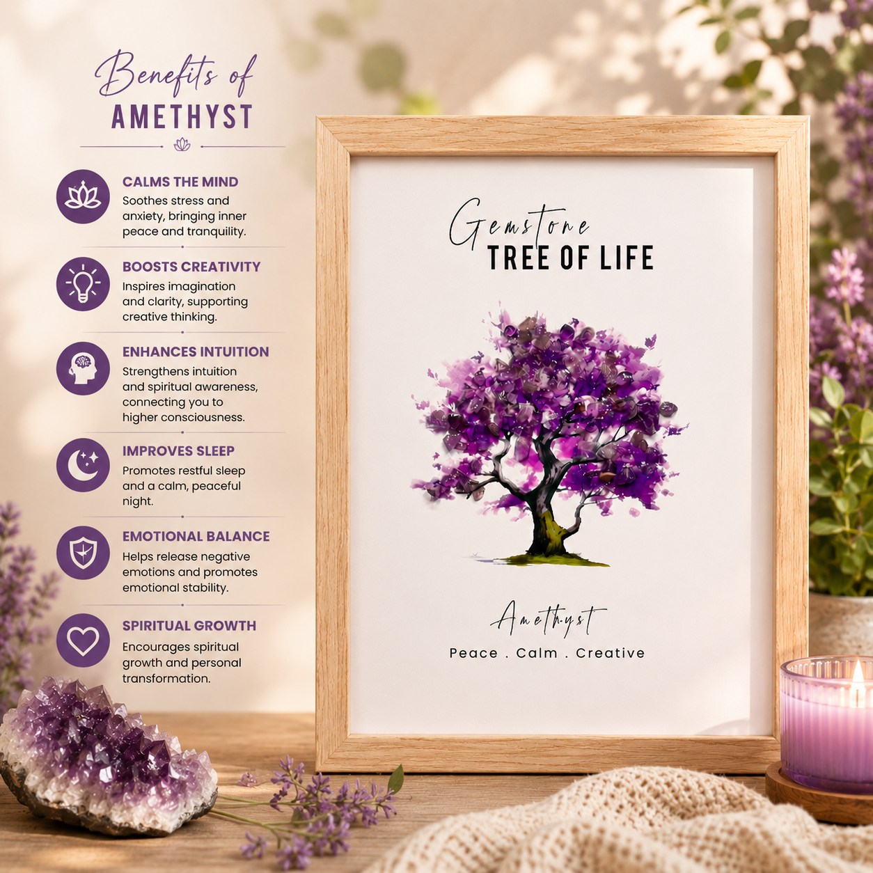 Gemstone Tree of Life (Amethyst)