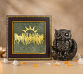 Pyrite Owl & Seven Horses Pyrite Frame Combo