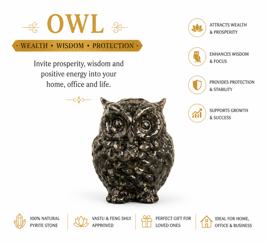Pyrite Owl & Pyrite Tortoise Combo