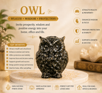Raw Pyrite Owl Small