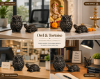 Pyrite Owl & Pyrite Tortoise Combo
