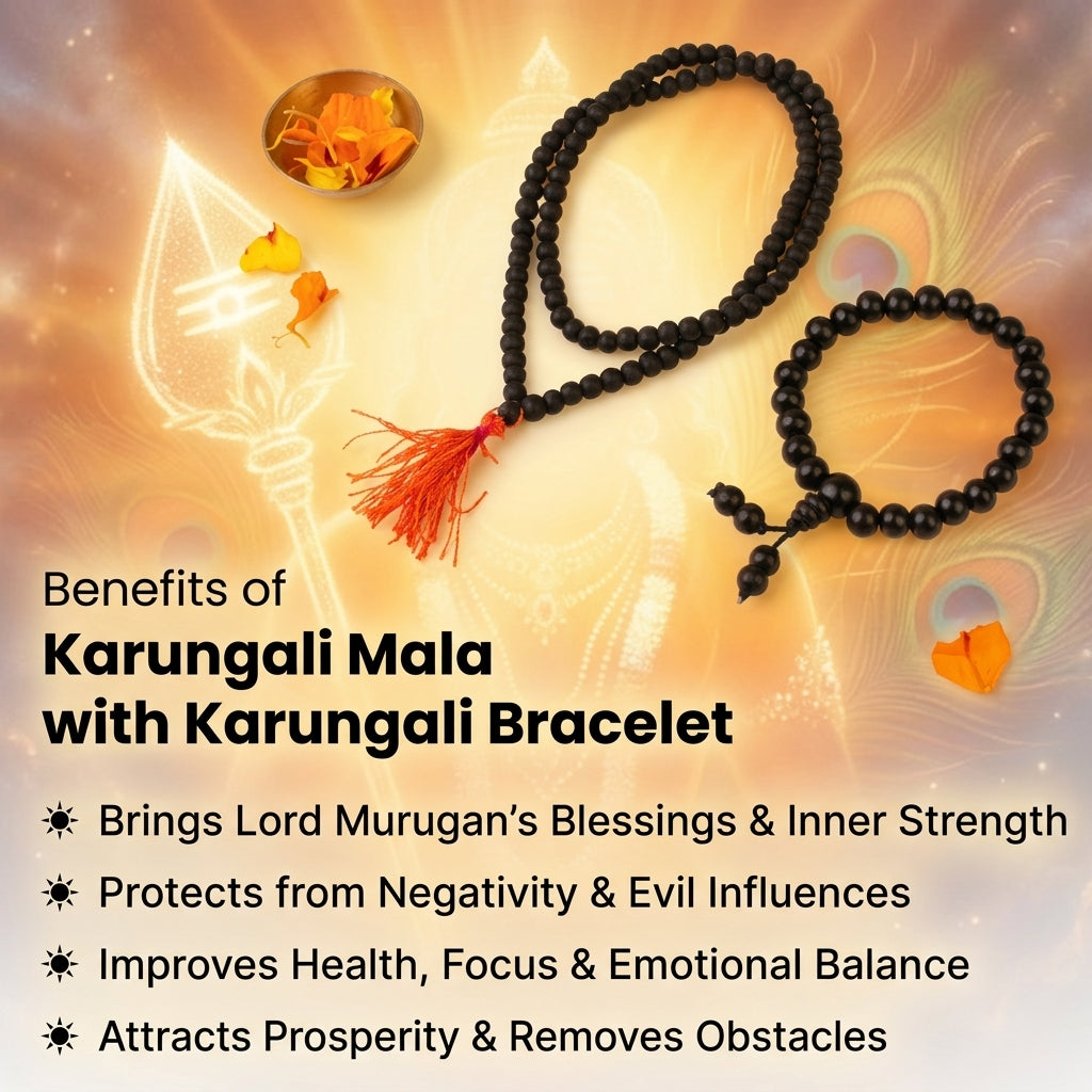 Karungali Mala 108 Beads & Bracelet Combo - 6mm Beads