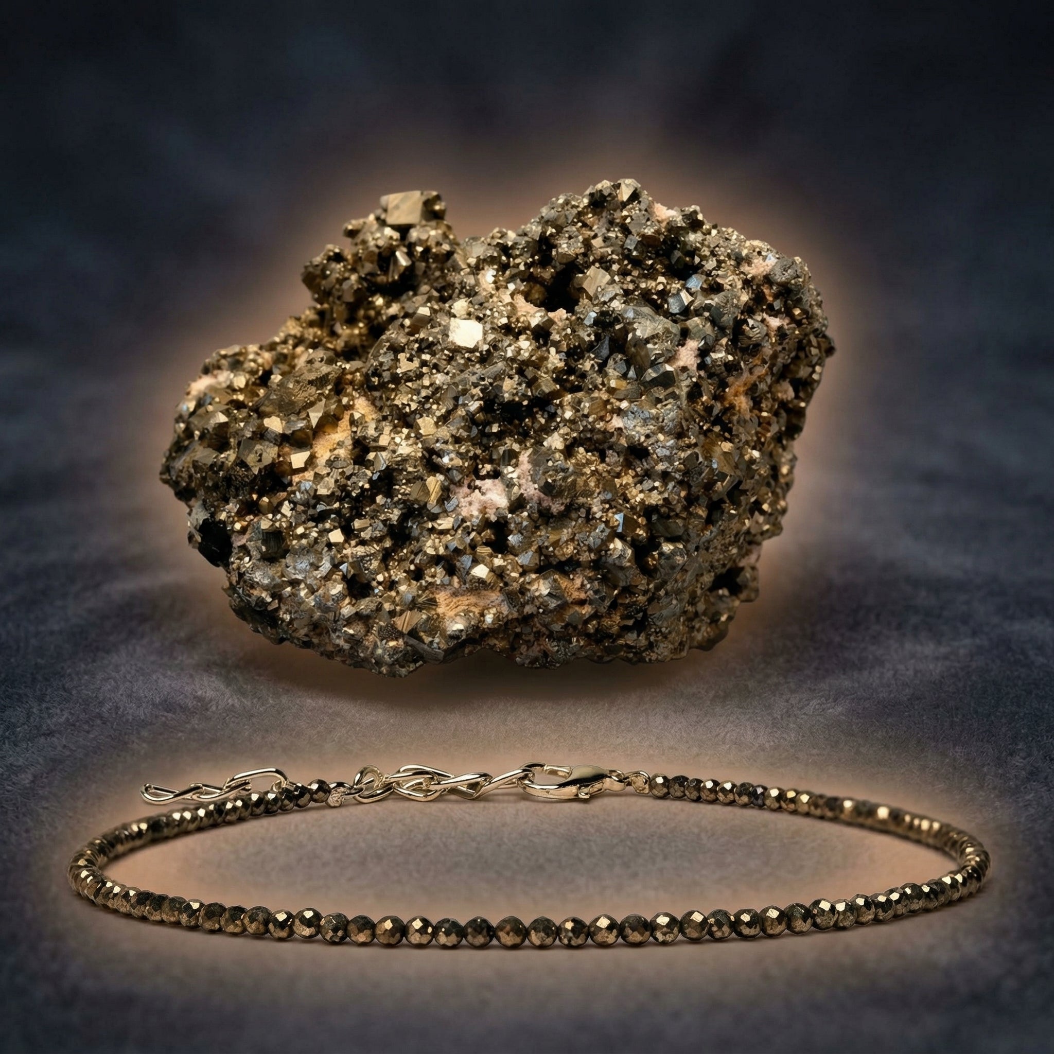 Raw Pyrite Anklet