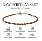 Mahalakshmi Raw Pyrite Anklet with FREE Pyrite Stone