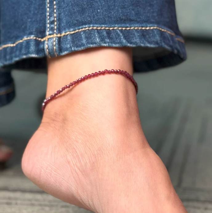 Red Garnet Anklet