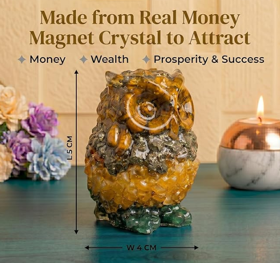 Raw Pyrite Anklet With Free Money Magnet Owl