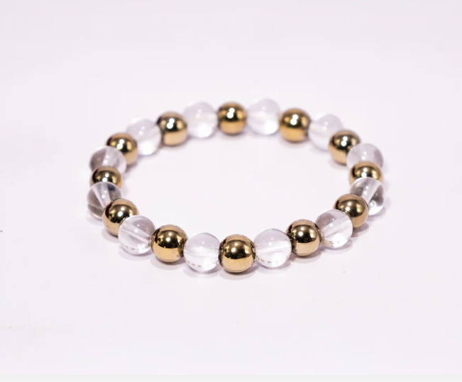 Raj Yog Bracelet (Golden Pyrites & Sphatik)