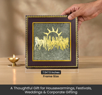 Money Magnet Owl & Seven Horses Pyrite Frame Combo