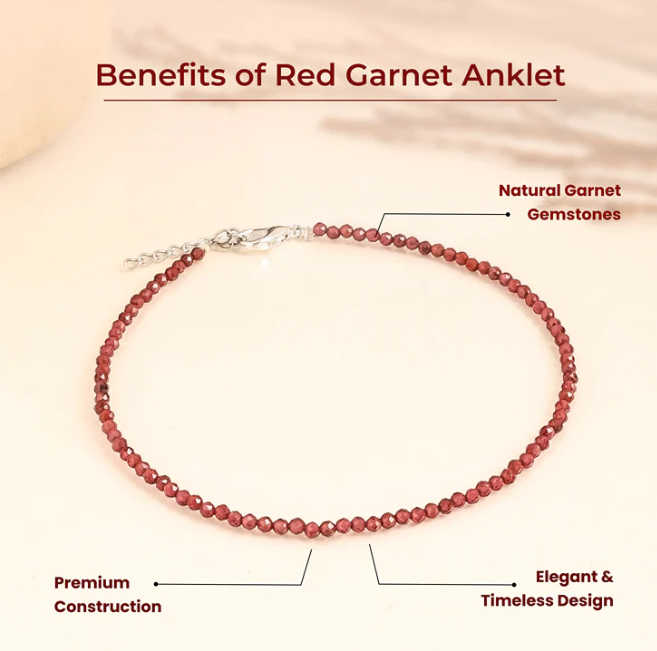 Red Garnet Anklet