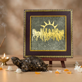7 Horses Pyrite Frame & Pyrite Tortoise Dhan Vriddhi  Combo
